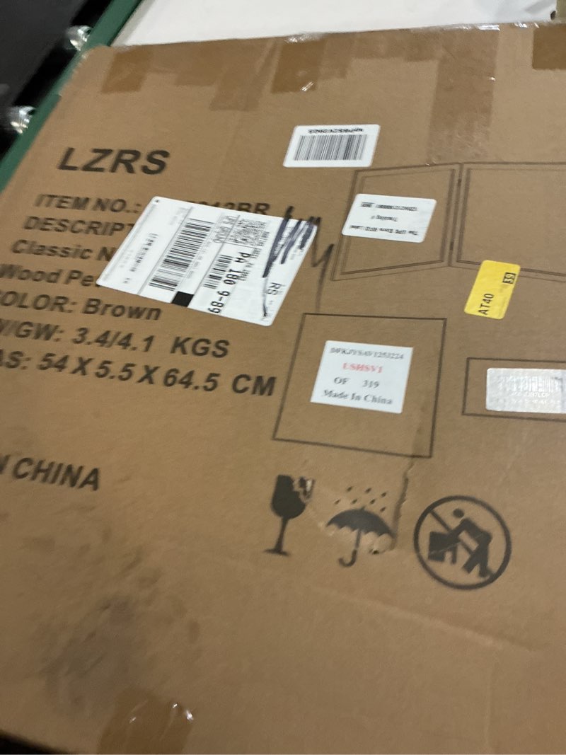 Condition photo showing item condition for LZRS Clear Dog Gate for Indoor Use - Transparent Pet Fence with Solid Hardwood and Plastic Board, Stylish & Durable freestanding Pet Gate for Doorways, Stairs and Hallways-2 Panel Brown 24"Height-2 Panel Brown