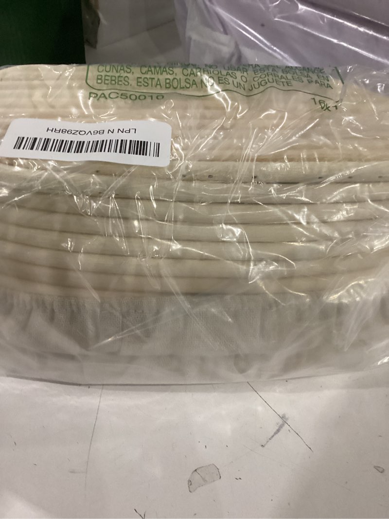 Condition photo showing Good Condition for Bread Proofing Baskets Set of 2 10 inch Oval Shaped Dough Proofing Bowls w/Liners Perfect for Professional & Home Sourdough Bread Baking
