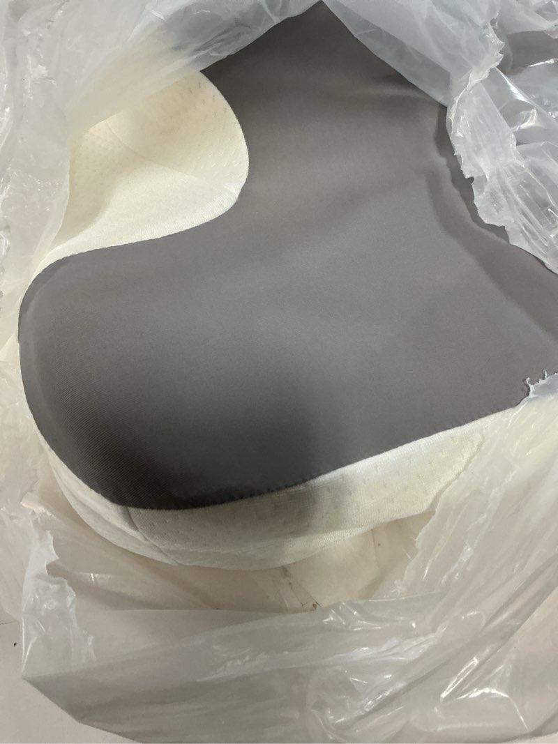 Condition photo showing Good Condition for BNXIANG Cervical Neck Pillow for Neck Pain Relief and Sleeping, Ergonomic Contour Memory Foam Pillow with Breathable Pillowcase, Neck Support Pillow for Side, Back, Stomach Sleepers Grey-white-5 Queen Size