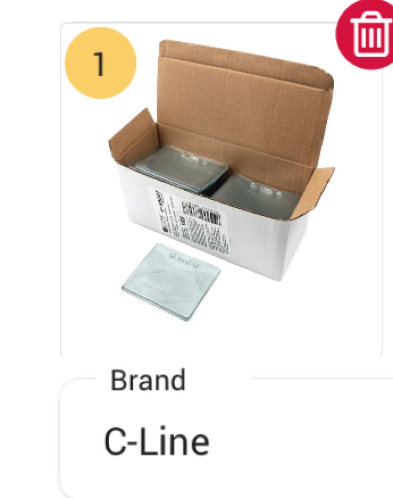 C-Line Heavy Duty ID Badge Holders  Vinyl  Horizontal  2-3/8 x 3-3/8  Box of 100