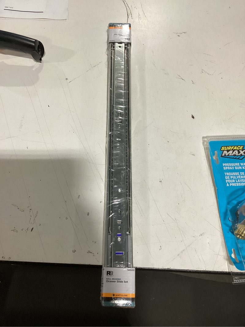 Condition photo showing Good Condition for reliabilt 22-in full extension soft close side mount ball bearing 50-lb load capacity silver drawer slide 1-pair (2-pieces)