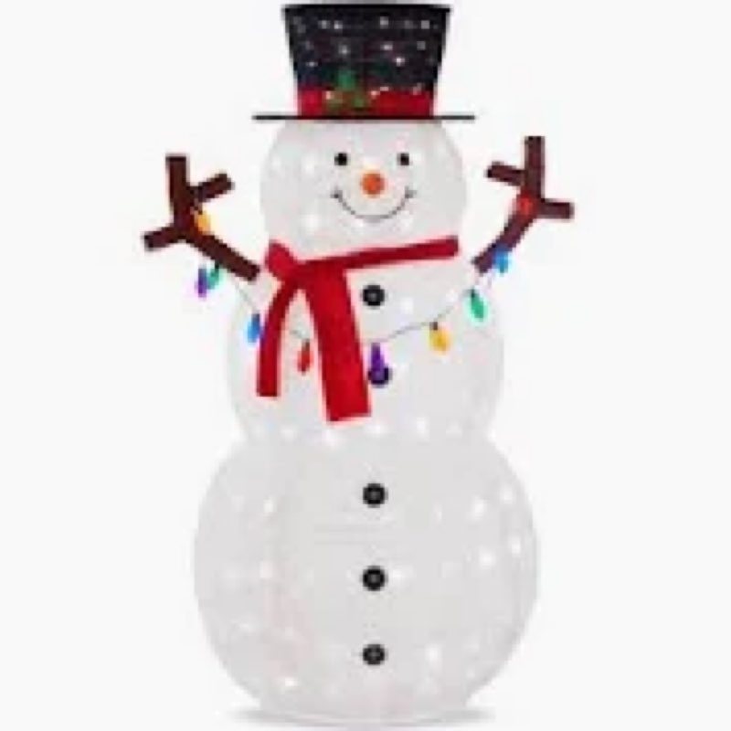 5.5ft christmas snowman lighted decoration christmas lighted snowman with scarf hat pre-lit 171 led 