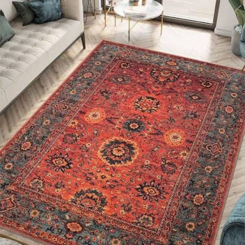 Keen Home Design 5x7 Rug - Machine Washable Area Rug with Non-Slip Backing, Ideal for Living Room, D