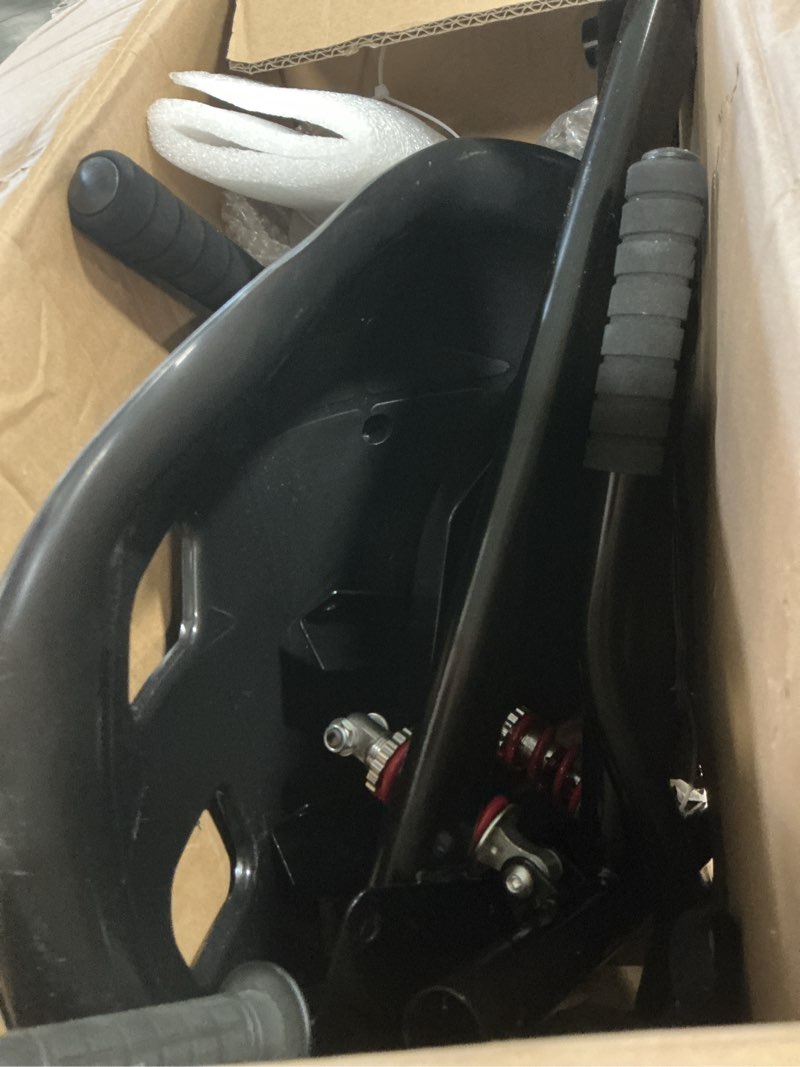 Condition photo showing As Is for Gyroor Self Balancing Scooters Seat Attachment - Go Kart Conversion for 6.5'' to 10'' Self Balancing Scooters, Adjustable Frame Length, Perfect for Kids and Adults K2