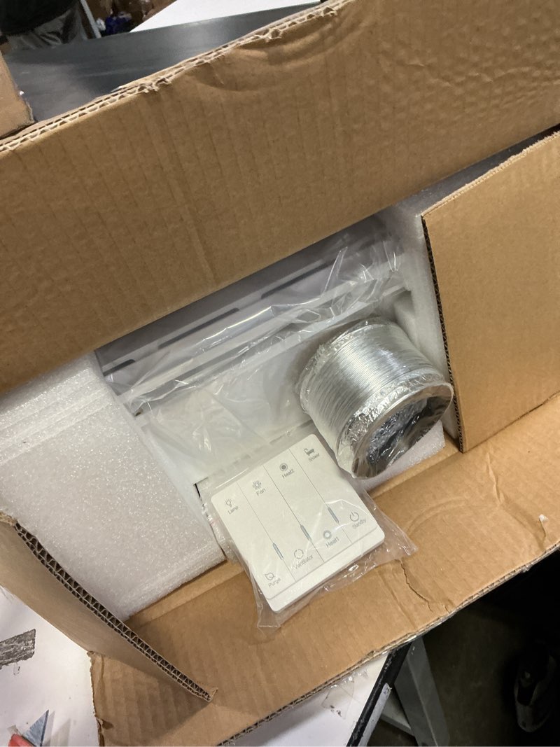 Condition photo showing Good Condition for Bathroom Fan with Light and Heater, 1700W,140 CFM Ventilation, Remote Control,Quiet Exhaust, 4-in-1 Design for Heating, Lighting, Ventilation & Air Circulation for Comfort in Any Season 1700w Multi