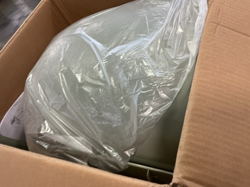 Condition photo showing New/Like New for MS!MAKE SURE Cat Litter Box, Large Covered Hidden Dog Proof Closed Modern Cat Litter Box Furniture with Scoop, for Odor Control and Less Tracking, Easy to Clean,26.7"x19.6"19.6", Moss Green