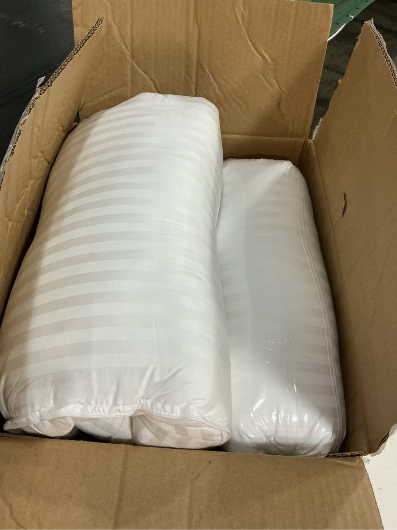 Condition photo showing Good Condition for beckham hotel collection bed pillows king size set of 2 | down alternative pillow for back, stomach or side sleepers king white