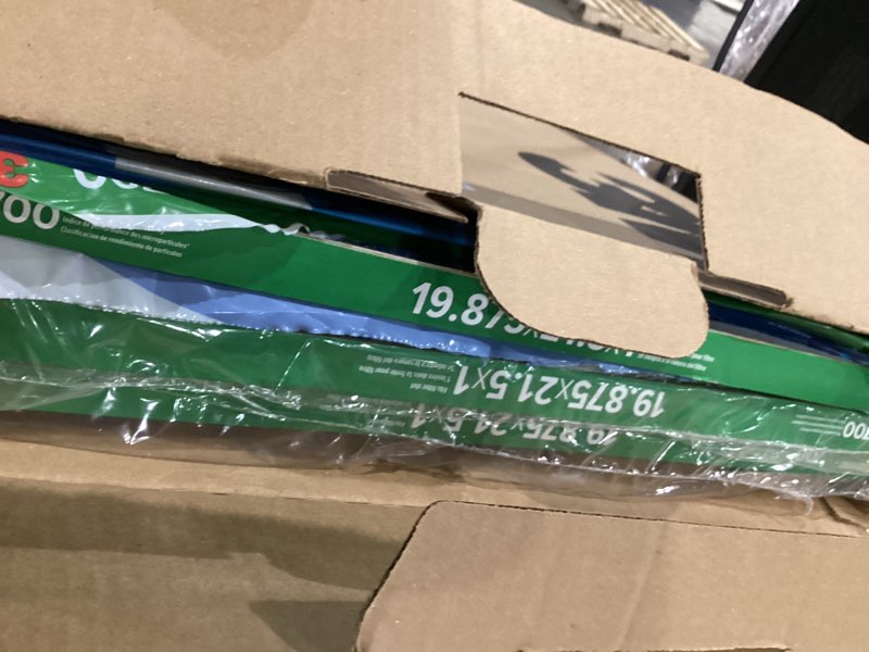 Condition photo showing As Is for Filtrete 19.875x21.5x1 AC Furnace Air Filter, MERV 8, MPR 700, Tough on Pollen, Easy on Airflow, 3-Month Pleated 1-Inch Electrostatic Air Cleaning Filter, 4-Pack (Actual Size 19.56 x 21.19 x 0.81 in)
