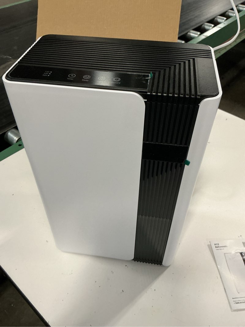 Condition photo showing Good Condition for dehumidifiers for home, quiet dehumidifier for bedroom for small spaces up to 800 sq.ft., 102oz water tank, auto shut-off, timer, 7-color light, portable for bathroom, closet, rv, white