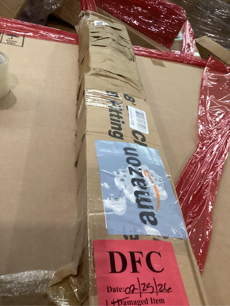Condition photo showing As Is for 8' E Track Rail Tie-Down Kit - Heavy Duty 4 Pack Etrack Rail System with 16PCS E Track Accessories Including 8 O Ring & 8 Rope Tie Offs - 6,000lbs Break Strength Power Coated Steel E Track Bar Rails 8FT - 20pcs