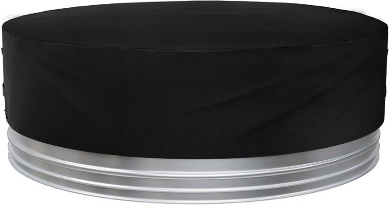 iBirdie Outdoor Waterproof 2 x 2 x 8 Stock Tank Cover for Ice Bath Cold Plunge Pool - 600D Heavy Dut