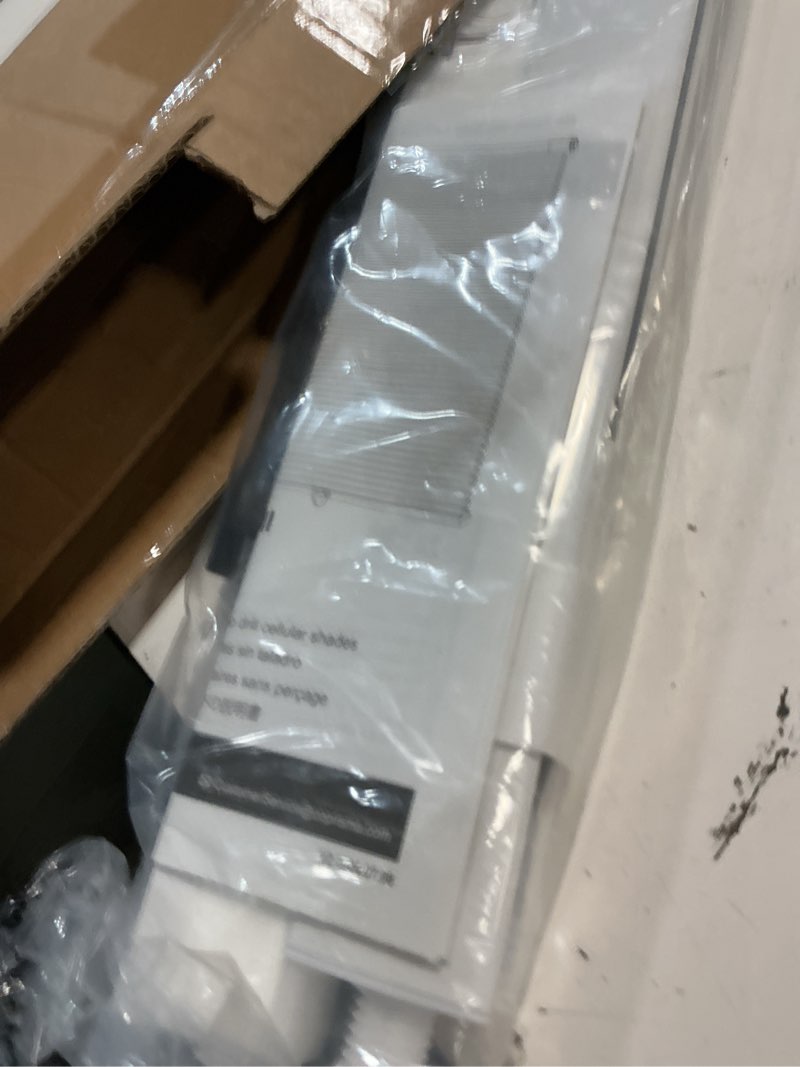 Condition photo showing New/Like New for lazblinds no tools no drill cordless cellular shades, light filtering honeycomb shades for home, thermal insulation blinds for windows, 23" w x 36" h, white light filtering-white 23" w x 36" h