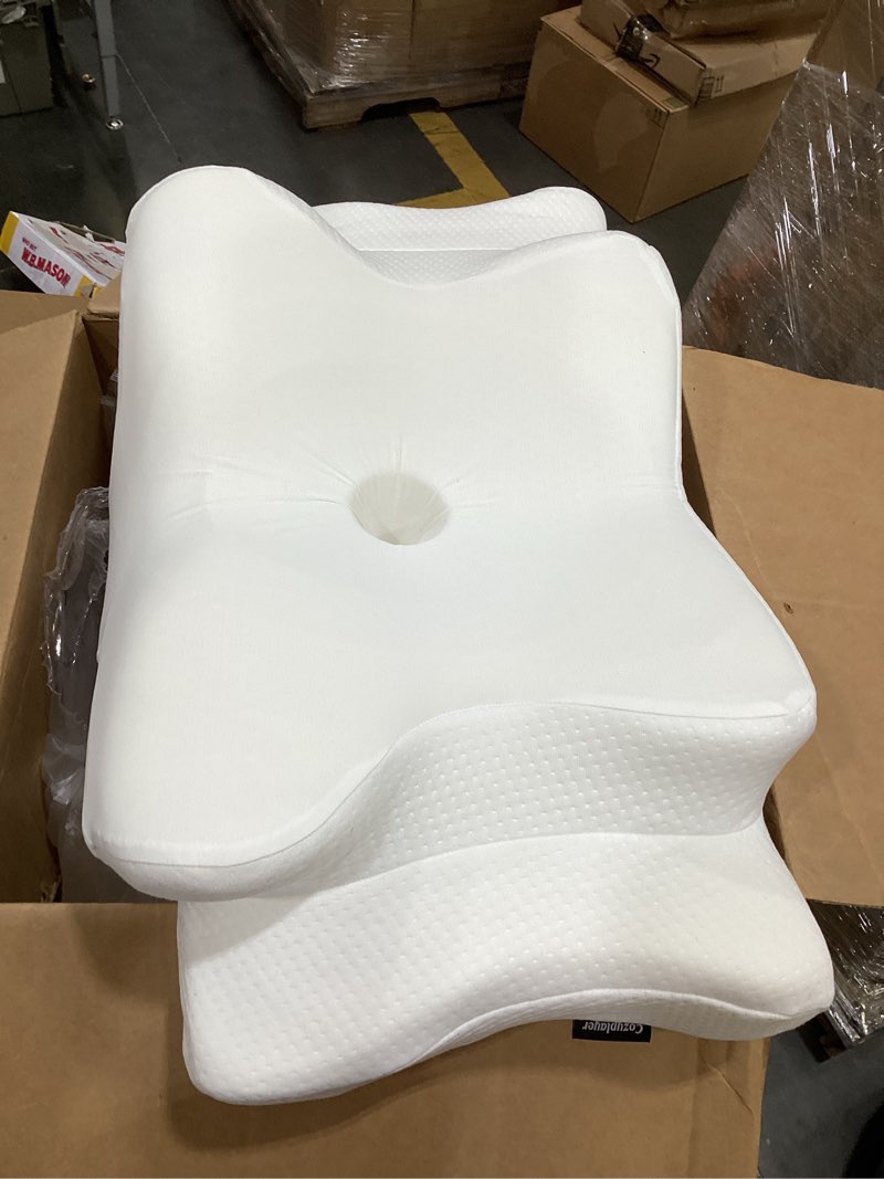 Condition photo showing Good Condition for cozyplayer true cooling cervical neck pillow for pain relief, ergonomic side sleeper pillow for neck support, odorless orthopedic contour memory foam pillows, bed pillow for back stomach sleeper