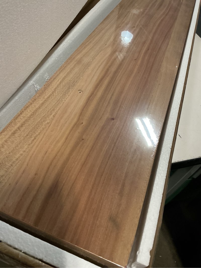 Condition photo showing Good Condition for floating shelves, deep usa-sourced rustic elm wood wall shelves for storage, 8 inch deep wall mounted display shelving with invisible heavy-duty metal bracket (natural, 36" w x 8" d, set of 2) natural 2 36"w x 8"d