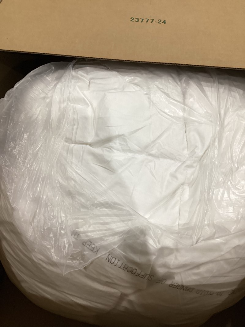 Condition photo showing As Is for martha stewart luxury white goose feathers down fiber duvet insert queen size - hotel collection 100% cotton comforter, all season medium warmth, breathable, hypoallergenic, 90 x 90 inch
