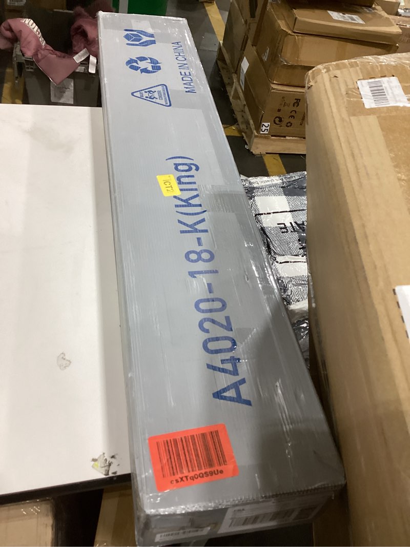 Condition photo showing New/Like New for Metal Bed Frame,King Size Bed Frame with Storage Space,Heavy Duty Sturdy Mattress Foundation,Easy Assembly,No Box Spring Needed, Black,18 Inch,King