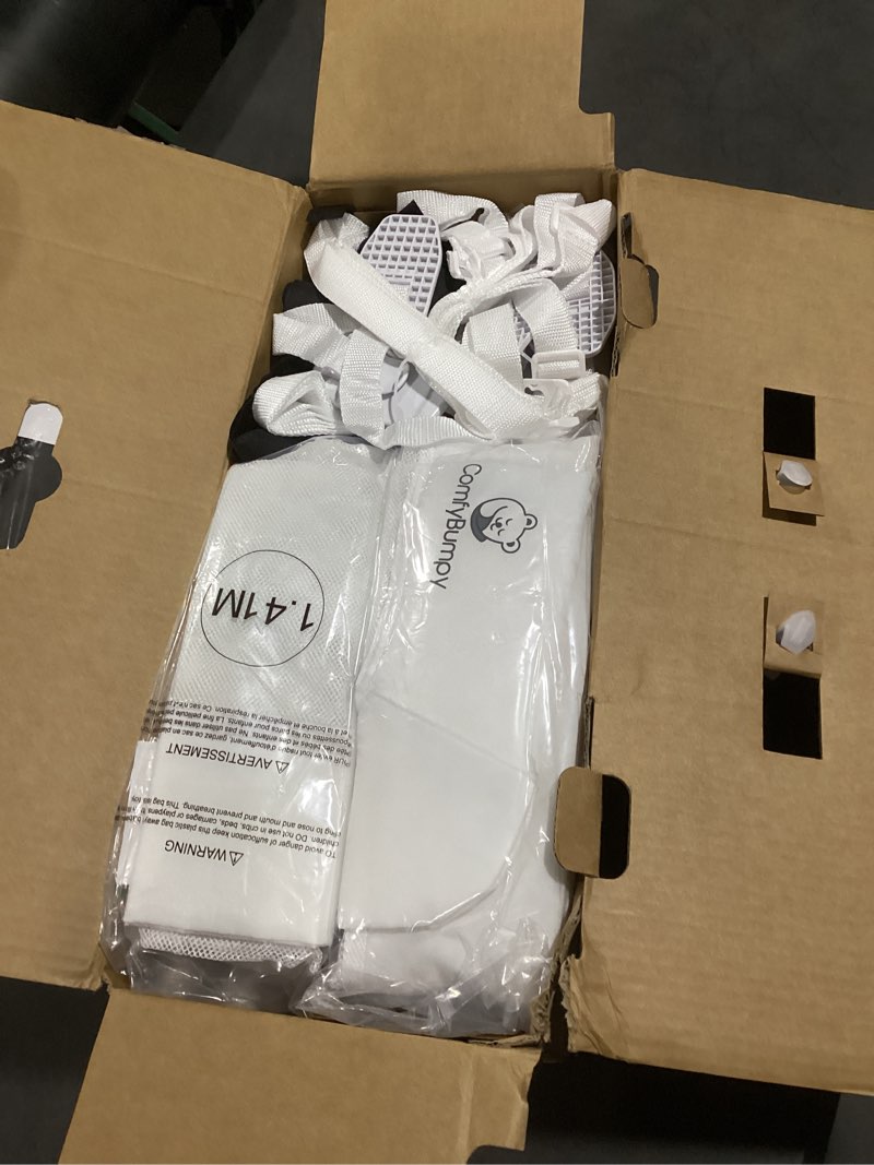 Condition photo showing Good Condition for comfybumpy 2-pack bed rail for toddlers 55.5" l x 19.5" h | toddler bed rails for twin, full, queen & king mattress size | swing down rail guard | mattress side rail for kids | white white 55.5”l x 19.5”h | 2-pack