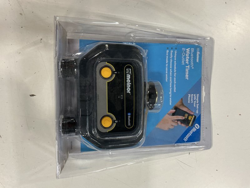 Condition photo showing As Is for melnor 2 output port digital hose end timer