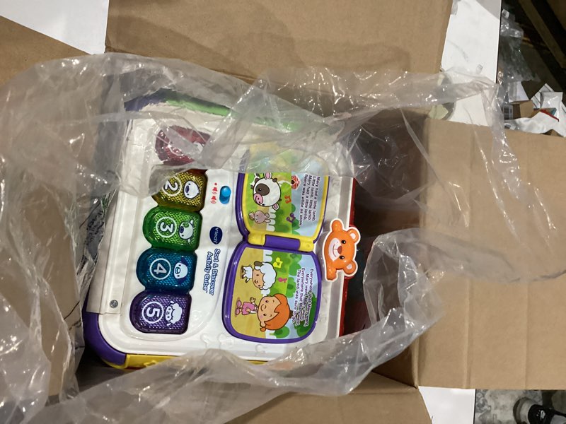 Condition photo showing As Is for VTech Sort and Discover Activity Cube (Frustration Free Packaging), Red Red Frustration Free Packaging