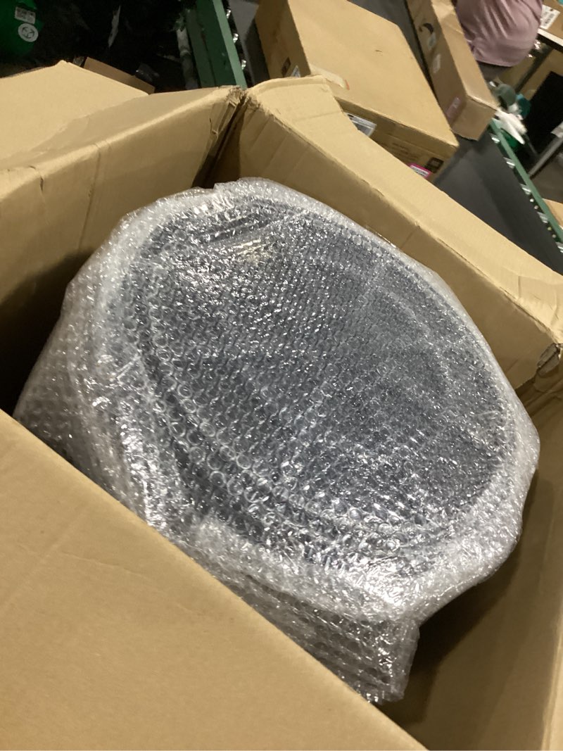 Condition photo showing Good Condition for 2-pack perforated sump pump basin and lid set, includes 18.5" large and 13" medium sump pump pits, heavy-duty plastic drainage basins for basement, kitchen sinks and crawl spaces 18.5 x 14.9 x 16.9 inch and 13 x 10.2 x 15 inch