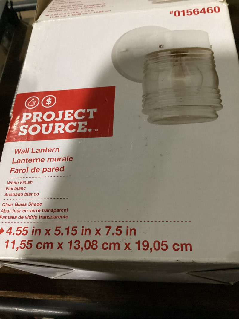 Condition photo showing As Is for project source 1 light wall lantern