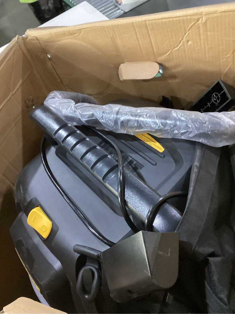Condition photo showing Good Condition for Not tested!!! DEWALT DXV16PA 16 Gallon Poly Wet/Dry Vac/Acc, 6.5HP Shop Vacuum Wet/Dry for Jobsite/Workshop, Yellow Yellow 16 gallon
