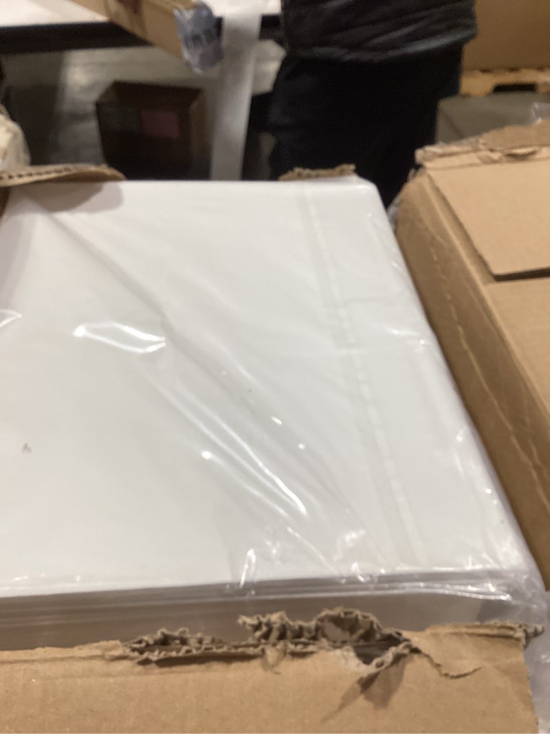 Condition photo showing Good Condition for 100 pack two-pocket folders white glossy laminated paper folder, letter size folders with pockets, holds 100 sheets, for school, office, home,box of 100 white - box of 100