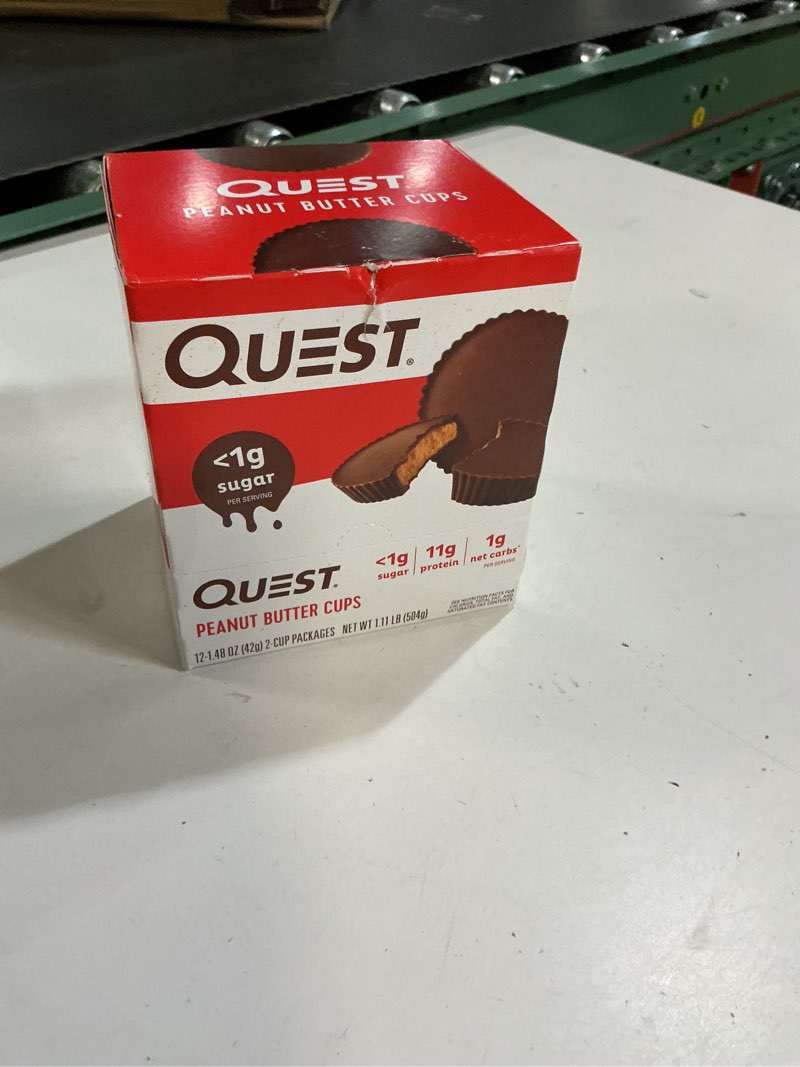 Condition photo showing New/Like New for ((03-10-26))Quest Nutrition Peanut Butter Cups, 11g Protein, 1g Sugar, Low Carb, Gluten Free, Keto Friendly, 12 Count Peanut Butter 12 Count