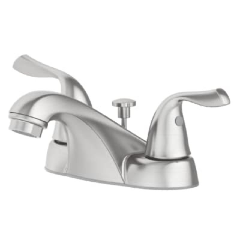 1k+ bought last week project source satin nickel 4-in centerset 2-handle watersense low-arc residential handle bathroo