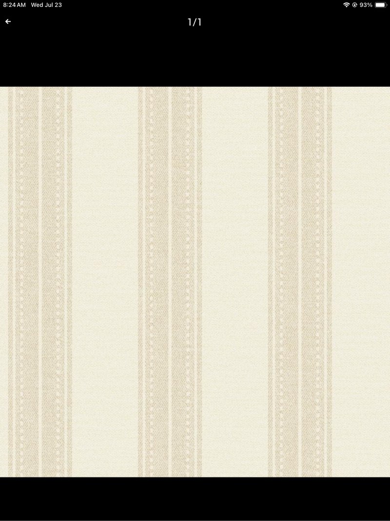 Linen Stripe Cream Non-Pasted Wallpaper (Covers 56 sq. ft.)