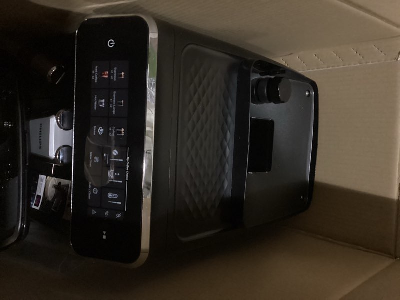 Condition photo showing As Is for PHILIPS 3300 Series Fully Automatic Espresso Machine with integrated milk frother and grinder, 5 Hot & Iced Coffee Pre-Sets, 40% Quieter SilentBrew, 15-Bar Pressure, Glossy Black (EP3326/90) NEW 3300 Series