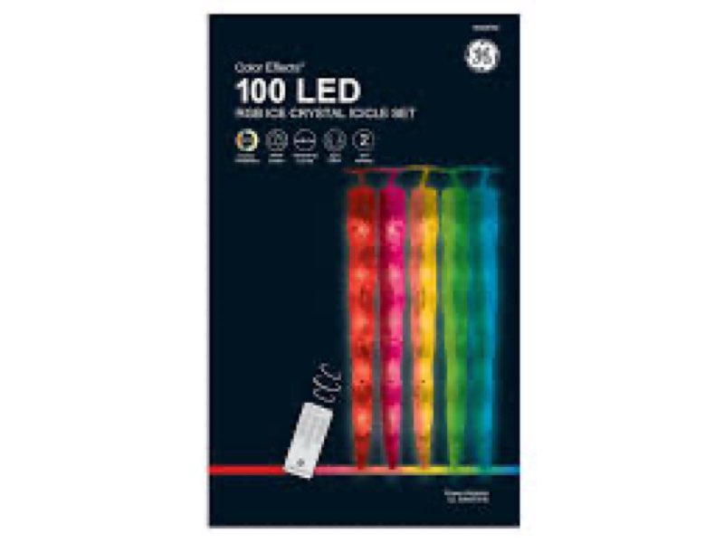 Color effects 100 led rgb ice crystal icicle set