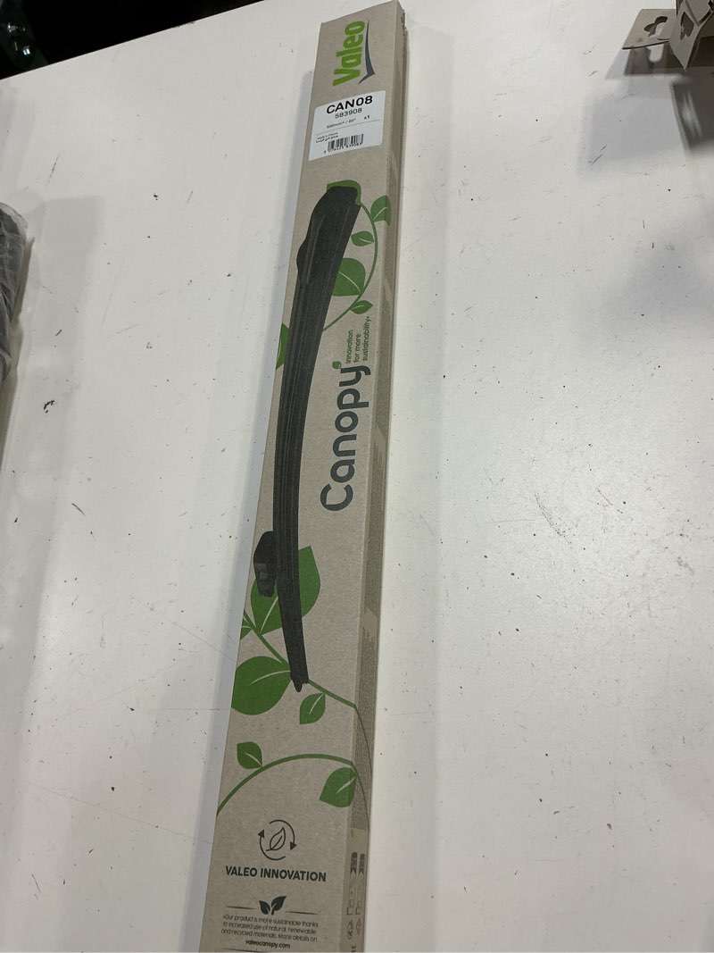 Condition photo showing New/Like New for valeo 583908 canopy innovative automotive replacement windshield wiper blades for my car made from natural and recycled materials, 20-inch wiper blade, pack of 1 20-inch hook