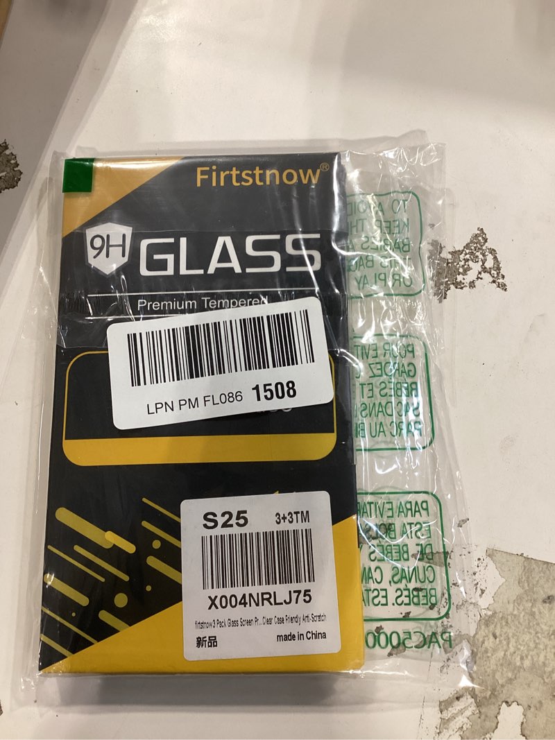 Condition photo showing Good Condition for 3 pack glass screen protector for samsung galaxy s25 [6.2 inch] + 3 pack camera lens protector, 9h tempered glass, fingerprint unlock, hd clear case friendly anti-scratch galaxy s25-6.2 inch