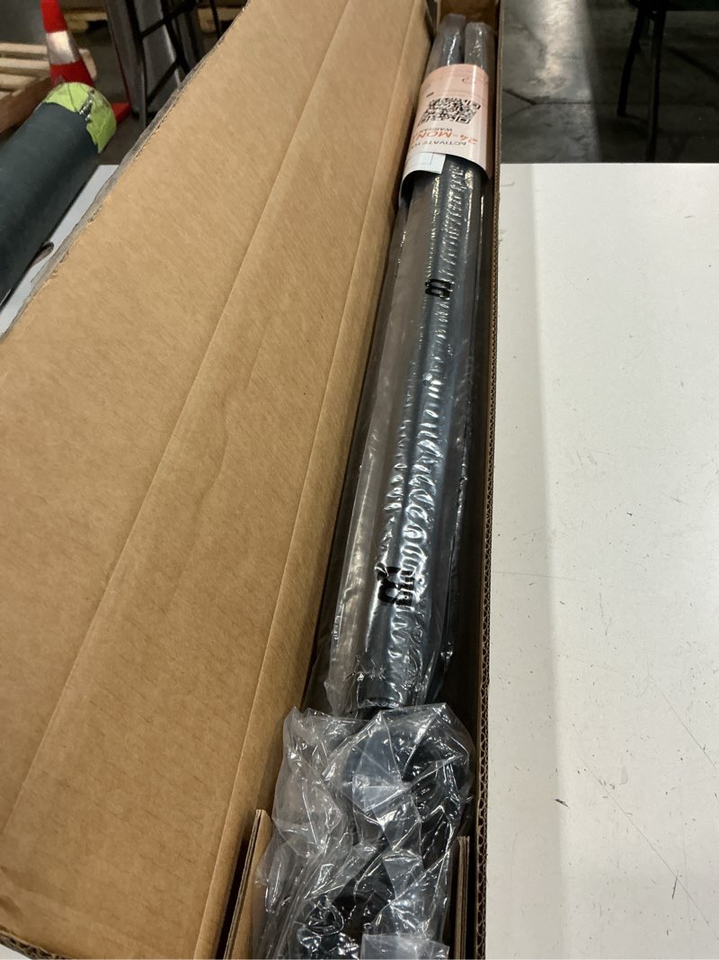 Condition photo showing Good Condition for allzone tension curtain rod for window, 83-123 inches, heavy duty curtain rods no drilling, non-slip bathroom shower tension rod, renter friendly, adjustable, spring loaded, extra long, black black 83-123 inches