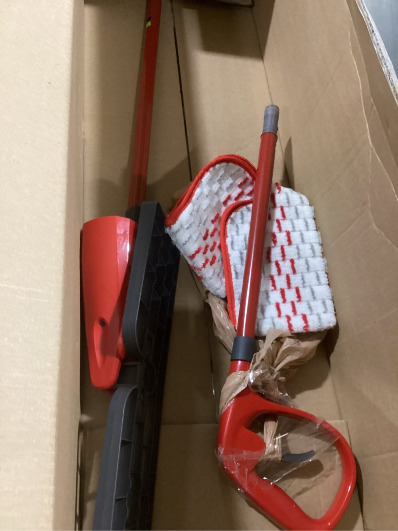 Condition photo showing As Is for (Incomplete) Microfiber Spray Mop Pads Compatible with Promist MAX Reusable Spray Mop Refills for Ocedar ProMist Dust Mop,Dual-Action Washable Flip Mop Pads Replacement for Dry Wet Floor Cleaning,3 Packs 3 Packs Red White Mop Pad for Promist Max