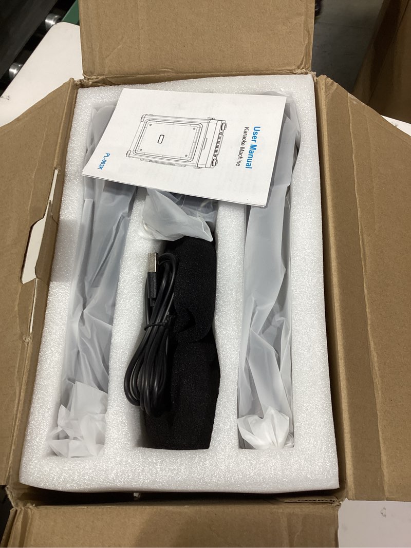 Condition photo showing Good Condition for Karaoke Machine for Adults with 2 Wireless Microphones & Guitar Input, Professional Bluetooth 5.3 Speaker, Portable Wooden Karaoke PA System with Bass/Treble Adjustable for Backyard, Home Party Black