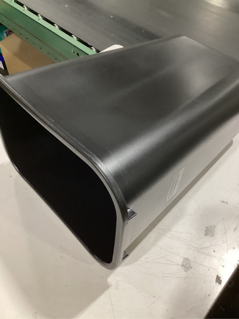 Condition photo showing Good Condition for Rubbermaid Commercial Wastebasket Trash Container, 41QT/10.25 GAL, Plastic, Black, Stackable Trash Can for Bedroom/Bathroom/Office, Fits Under Desk/Sink/Cabinet 10.25 Gallons Black 1