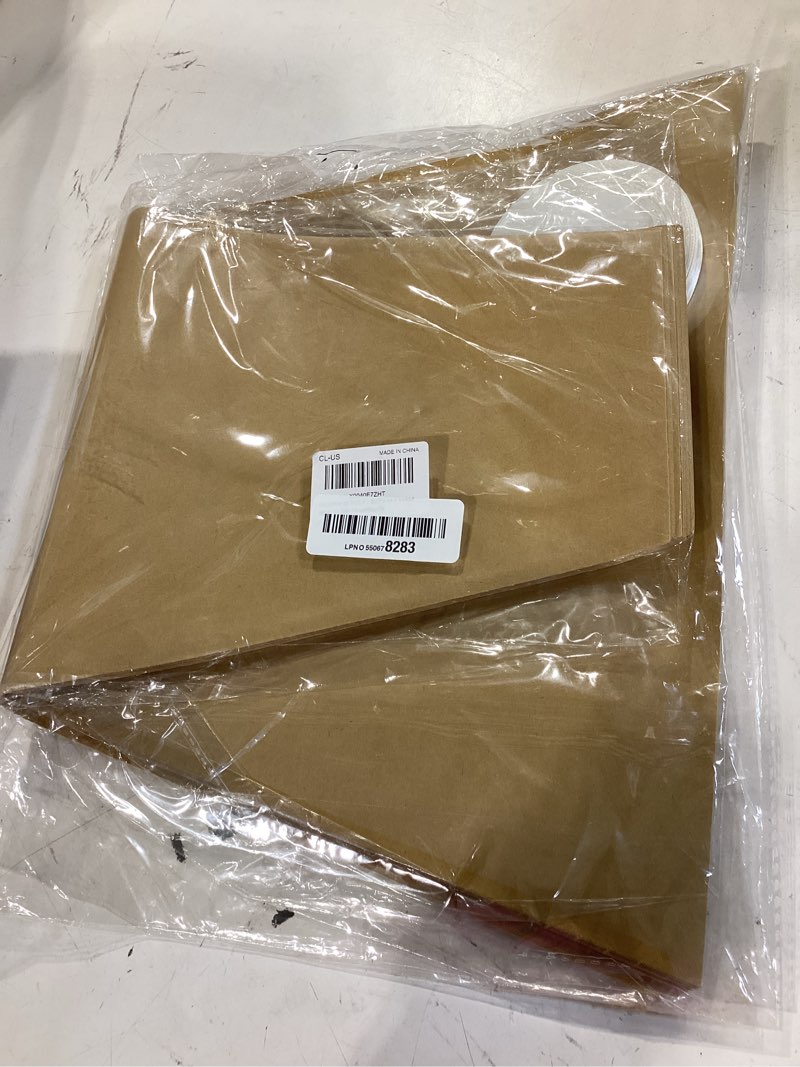 Condition photo showing As Is for cluewr 50 pcs flower bags for bouquets, floral wrapping paper with ribbons florist wrap supplies, 22.1 x 14.2 inches brown-22.1 x 14.2 inches