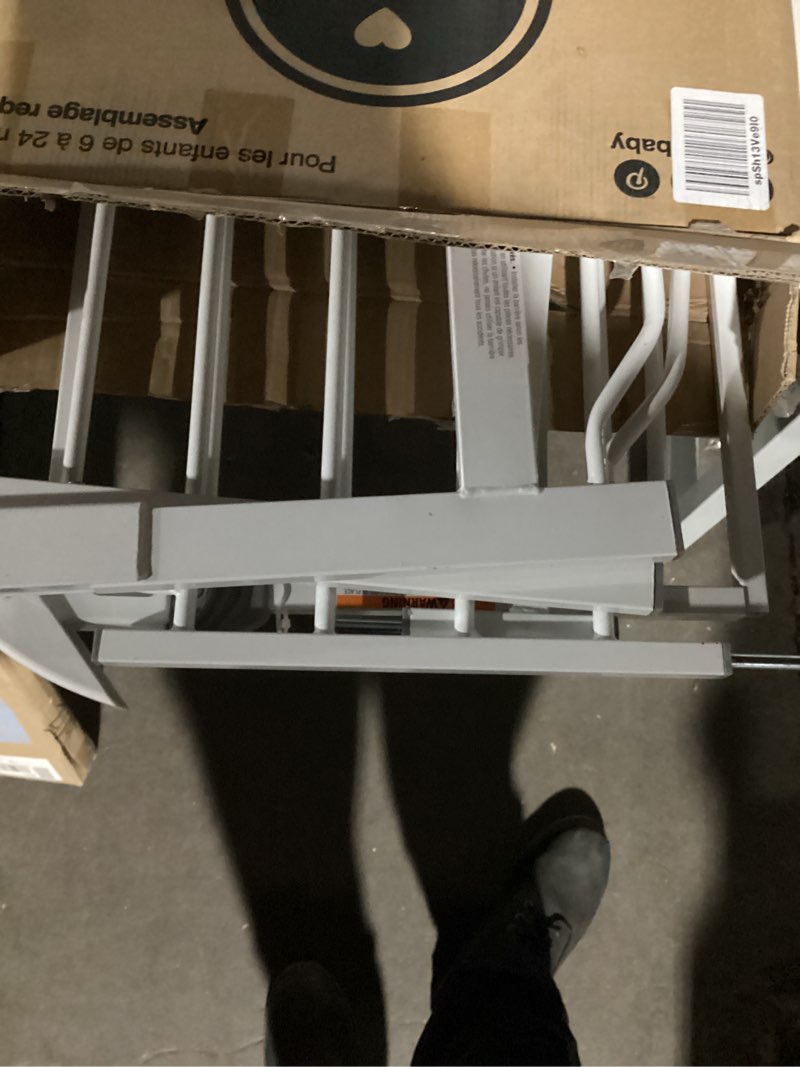 Condition photo showing As Is for Regalo 38.5-Inch Extra Wide Baby Gate – Pressure Mount Baby and Pet Safety Gate for Bottom of Stairs & Doorways – Tested and Trusted, American Designed, American Owned White 29-38.5"W x 30"H
