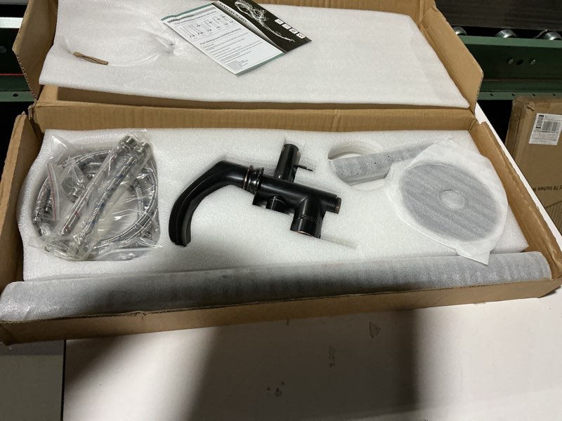 Condition photo showing Good Condition for Senlesen Freestanding Bathtub Shower Mixer Taps Floor Mounted Single Handle Clawfoot Tub Filler Shower Faucets with Hand Sprayer Oil Rubbed Bronze