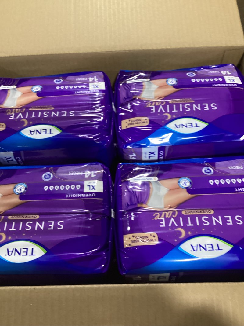 Condition photo showing Good Condition for tena sensitive care incontinence underwear for women - overnight absorbency - xl - 56ct
