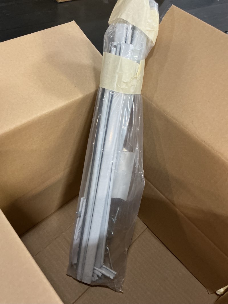 Condition photo showing Good Condition for yafa home fashion durable double standard white adjustable curtain rod hardware included (white, 48"-84") 48"-84" white