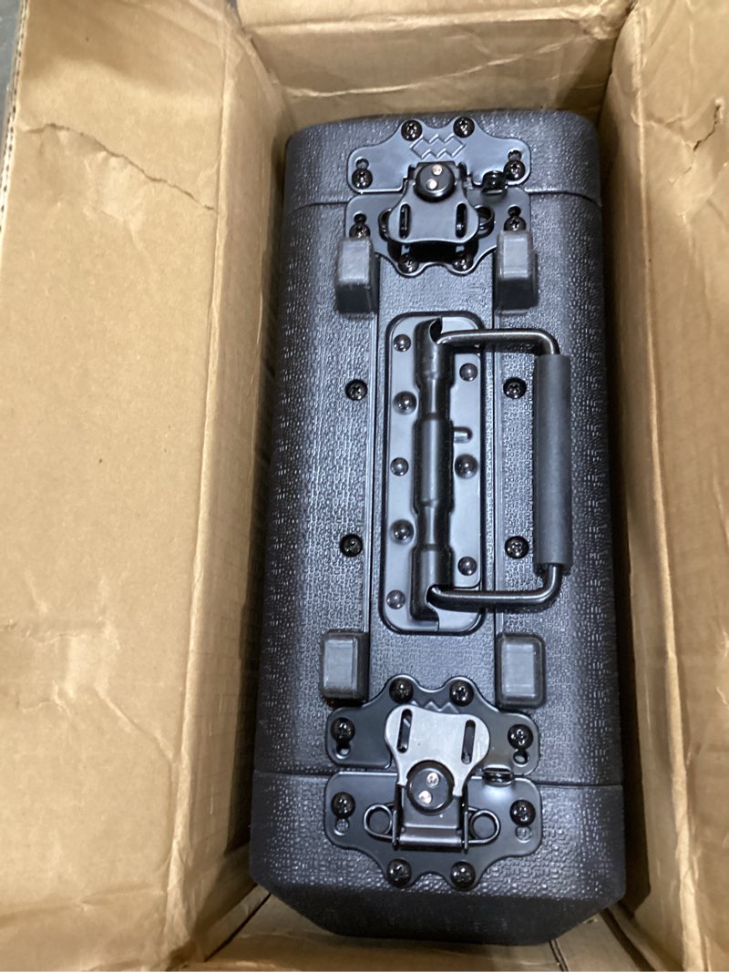Condition photo showing Good Condition for 2u rack case shallow 12" depth, 19" rackmount flight cases easy installation portable carry watertight dust proof 2 space shockproof mount racks with microphone compartments space saving 2u rack case 12" deep