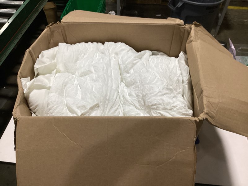 Condition photo showing Good Condition for jollyvogue white comforters queen size, 3 pieces ruffle seersucker queen comforter set for all season, lightweight soft shabby chic bedding sets for women?1 comforter, 2 pillowshams? 01 - white queen