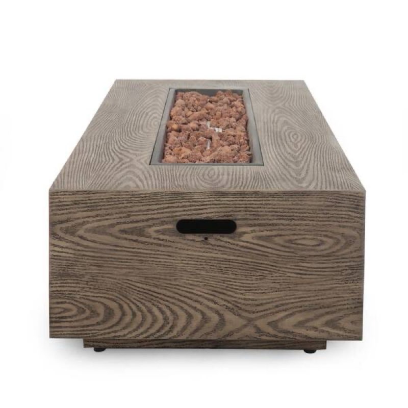 Bremen Outdoor 50,000 BTU Rectangular Fire Pit with Tank Holder
