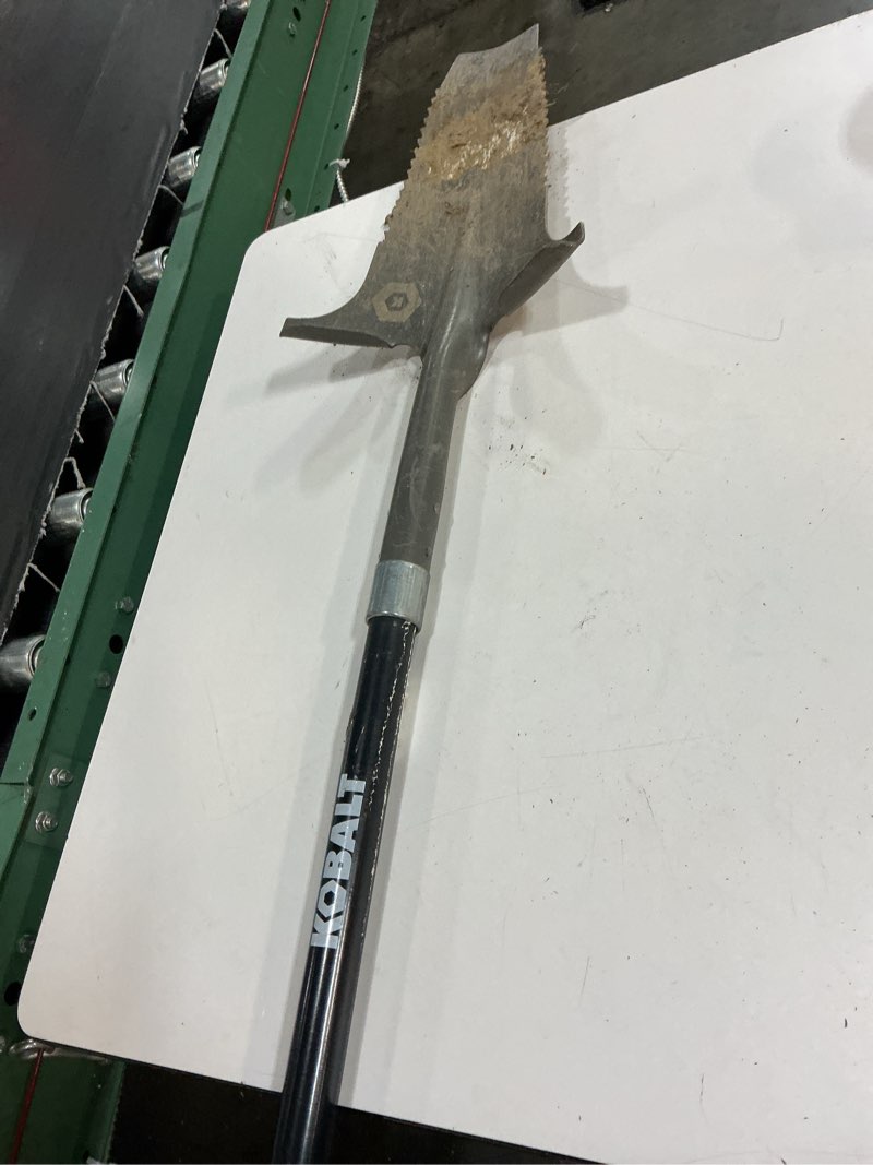Condition photo showing As Is for kobalt 44-in fiberglass d-handle root cutting shovel