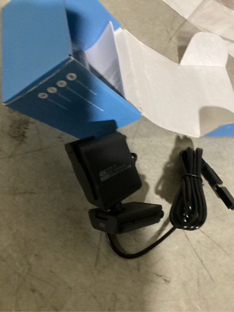 Condition photo showing Good Condition for aoc 4k webcam for pc with 1/2.55'' sensor, 1080p 60fps streaming camera with pdaf autofocus, privacy cover, plug & play computer camera 75° fov for zoom/mac/switch 2, includes tripod & usb a-c adapter