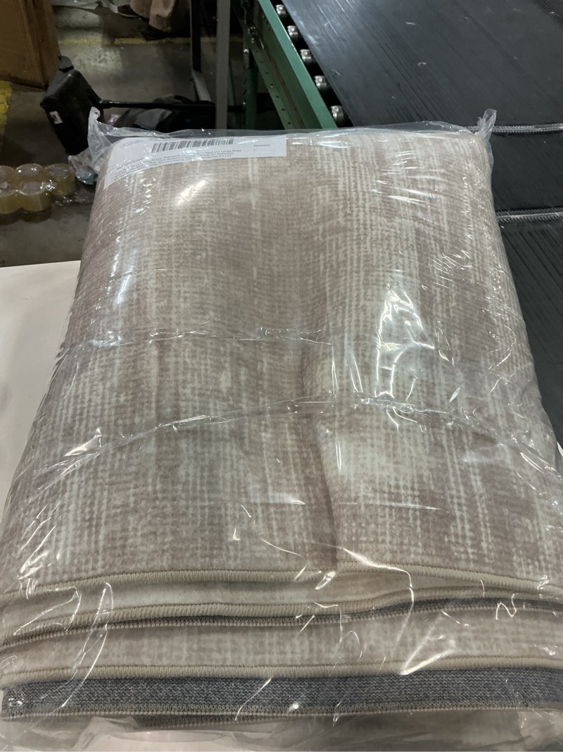 Condition photo showing New/Like New for Washable Rug 9x12 Area Rugs for Living Room: Large Neutral Soft Rug Abstract Non Slip Low Pile Modern Carpet for Bedroom Kitchen Nursery Office Dining Room Indoor (Beige, 9'x12') Beige 9' x 12' (Rectangular)