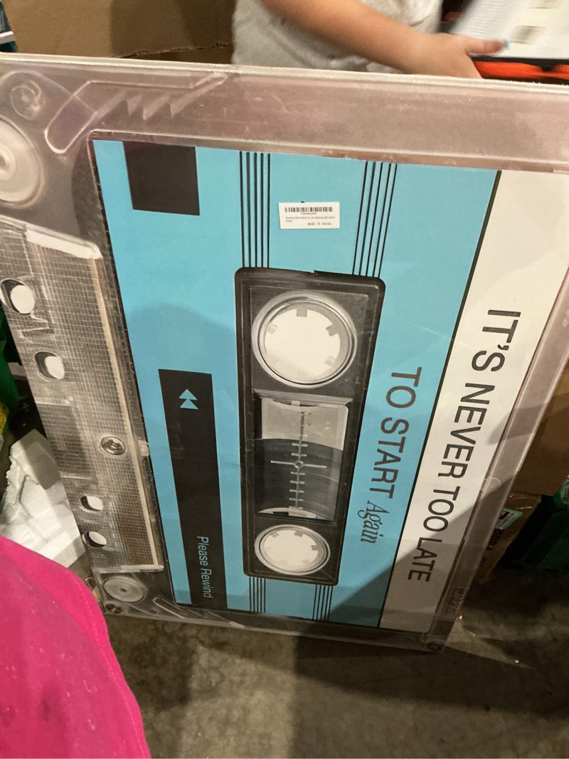 Condition photo showing New/Like New for novatique music wall art cassette tape wall art motivational artwork inspiring pictures decor music poster with framed for living room bedroom office,28 x 44inch wall art-07 44"l x 28"w
